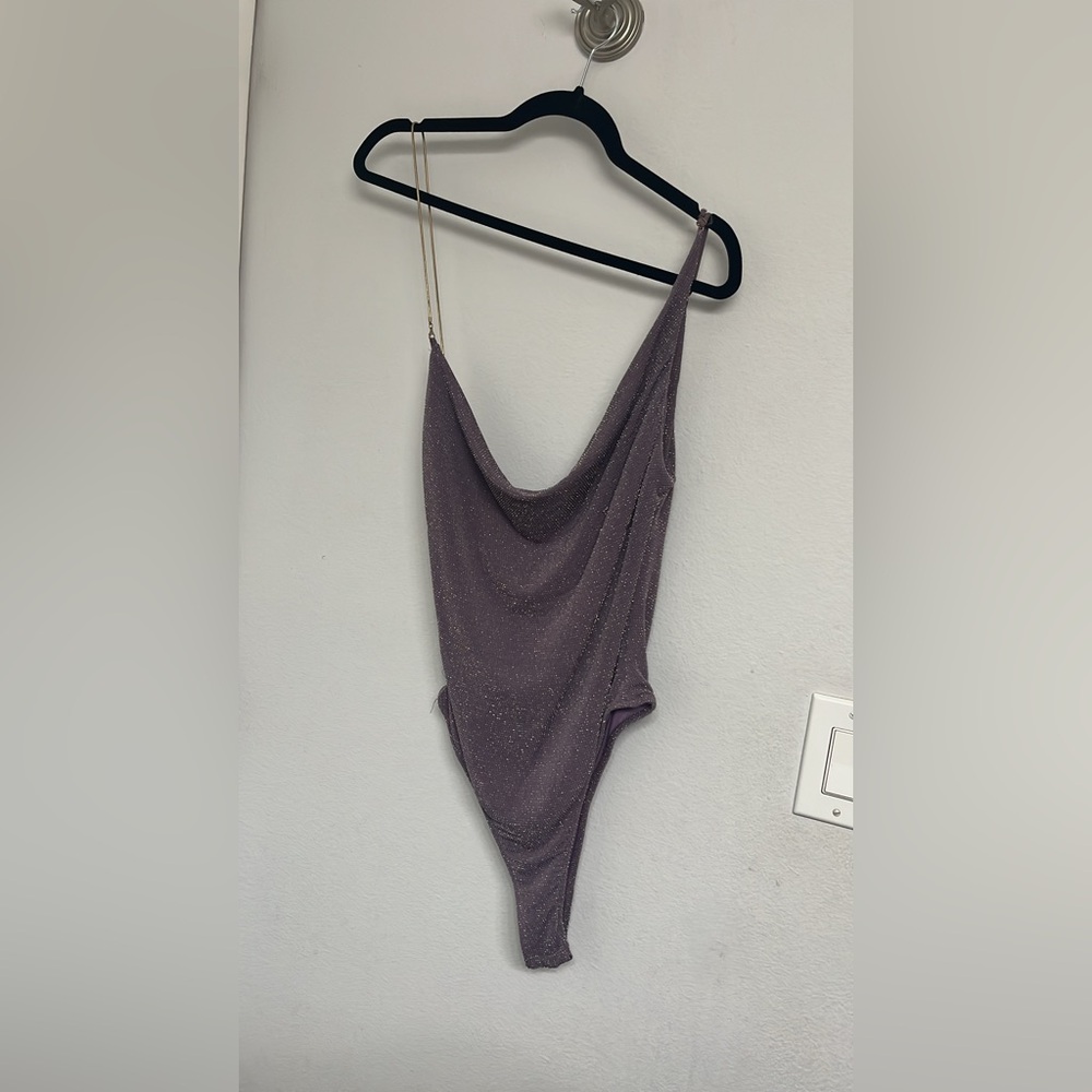 JLUXLABEL Purple Shimmer Bodysuit